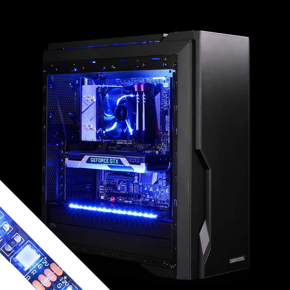 LED RGB PC Light Strip 1Pcs 19.7In RGB LED Strip for 12V 4-Pin RGB LED Headers for ASUS Aura Sync, Gigabyte RGB Fusion, MSI Mystic Light, Asrock RGB
