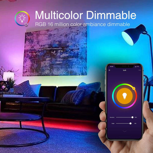Beantech Smart Bulb, Wifi LED Light Bulbs, Dimmable Light Bulb 2700K-6500K, Smart Bulbs Compatible with Alexa & Google Assistant, A19 Alexa, RGB Tunable White Bulb, 4 Pack, Multicolor (NWB5-4)
