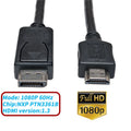 Displayport to HDMI Cable 4K/1080P 60Hz Display-Port to HDMI HDTV Monitor Adapter Cable DP to HDMI 2.0/HDMI 1.4/HDMI 1.3 DP HDMI