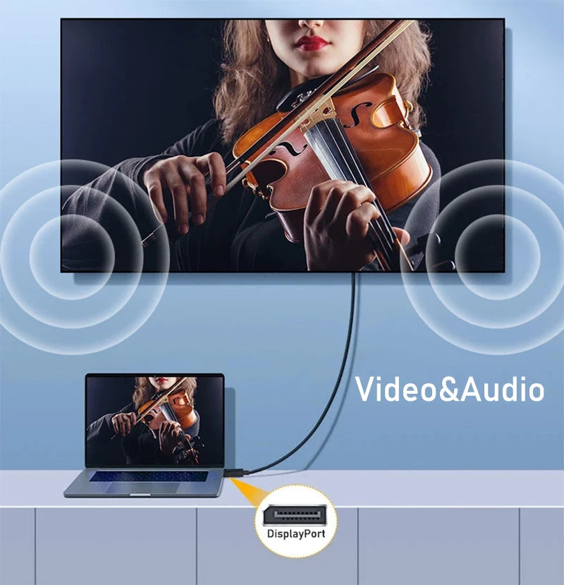 Displayport to HDMI Cable 4K/1080P 60Hz Display-Port to HDMI HDTV Monitor Adapter Cable DP to HDMI 2.0/HDMI 1.4/HDMI 1.3 DP HDMI