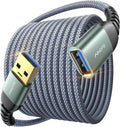 USB Extension Cable 10FT,USB Extender,Usb 3.0 Extension Cable, Male to Female Cord High Data Transfer Compatible with Webcam,Usbkeyboard,Flash Drive,Hard Drive,Printer,Grey
