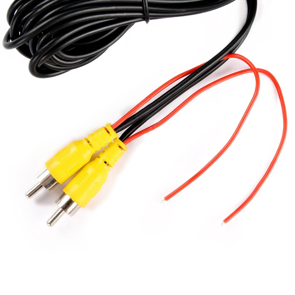 Backup Camera RCA Video Cable,Car Reverse Rear View Parking Camera Video Cable with DC Power Cable & RCA Connector, DC Power Adapter, Cable Clip (33FT/10 Meters)