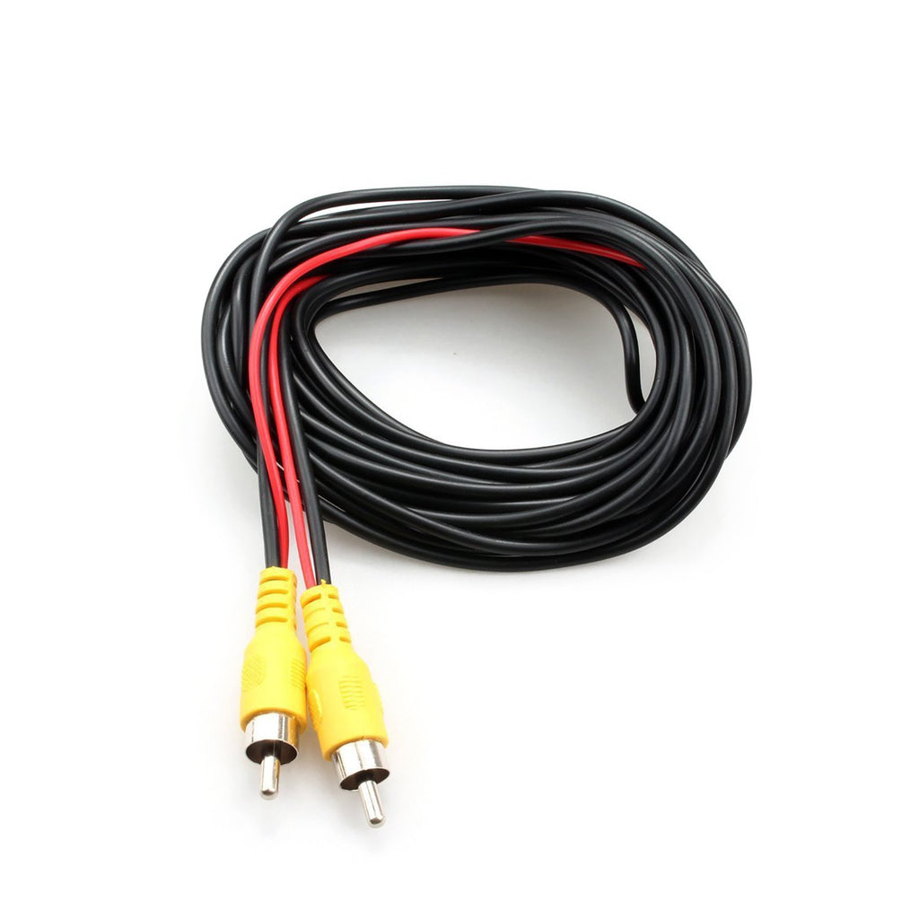 Backup Camera RCA Video Cable,Car Reverse Rear View Parking Camera Video Cable with DC Power Cable & RCA Connector, DC Power Adapter, Cable Clip (33FT/10 Meters)